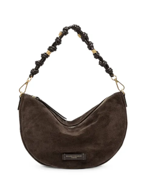 GIANNI CHIARINI knotted-handle suede shoulder bag Brown BS12690CMPLCLEO