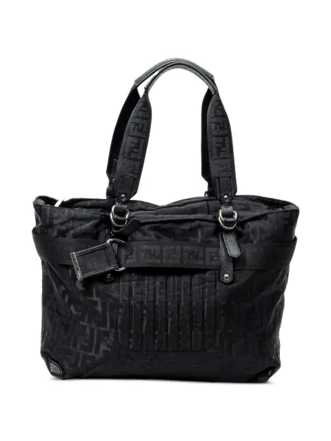 Fendi Pre-Owned Zucca belt tote bag Black 23848BH144RG5059