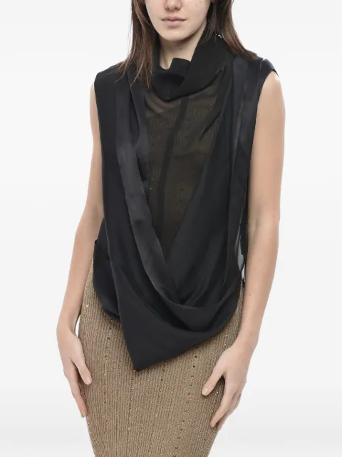 Di Stavnitser Aida asymmetric sleeveless top Black T26S25