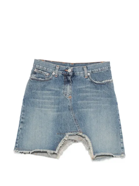 John Richmond Vintage 2000s distressed-hem miniskirt Blue JR250CDJ