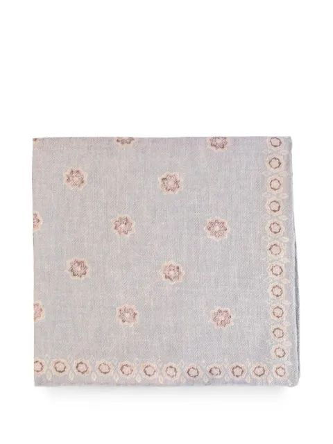 Eleventy floral-pattern pocket square Grey L77POCA01TES0L070