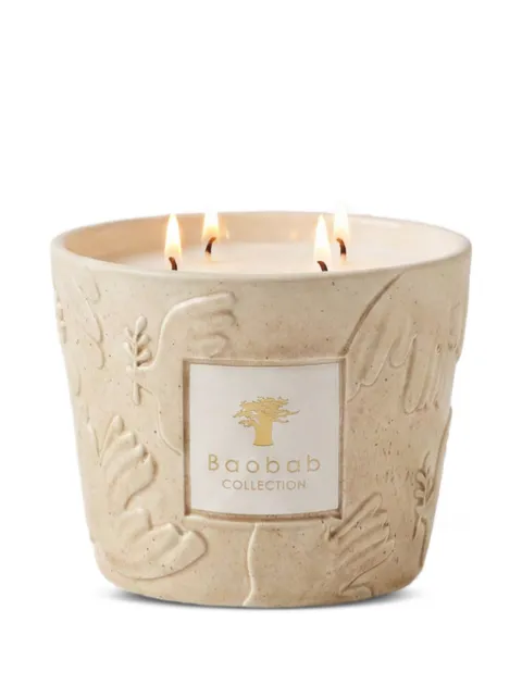 Baobab Collection Paloma embossed ceramic scented candle (10cm) Neutrals MAX10PPAL