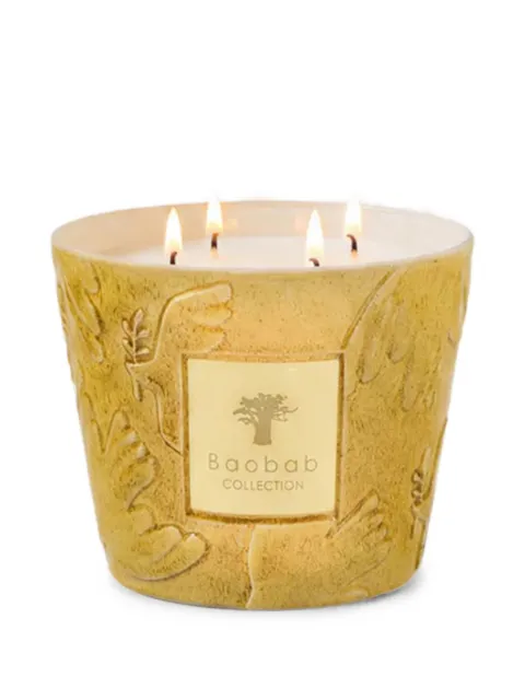 Baobab Collection Dove embossed glass-vessel candle (10cm) Yellow MAX10PDOV