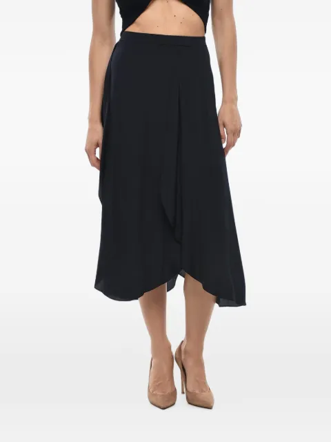 Stella McCartney flared silk-crepe midi skirt Black 604503SY2064101