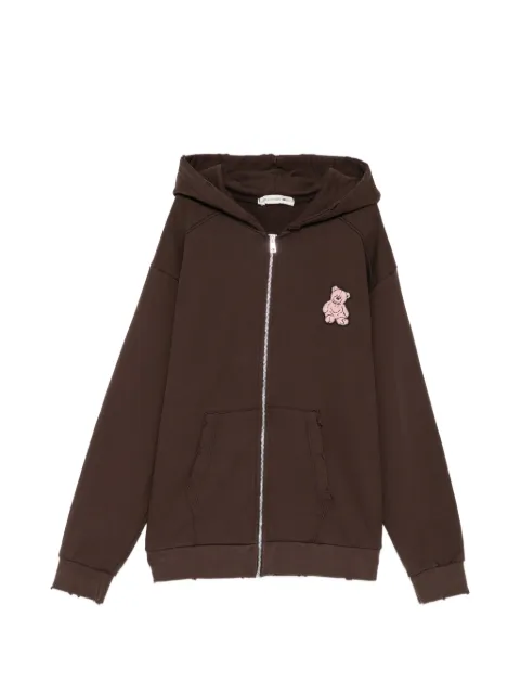 Joshua Sanders Bear zip-up hoodie Brown JS36B4627