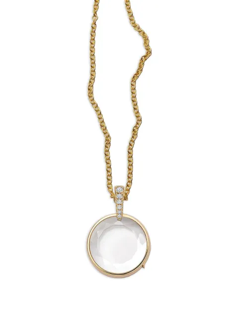 Loquet Lyra diamond locket necklace Gold SETLYRROL18Y