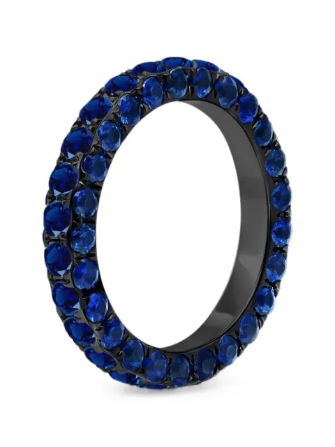 graziela blue sapphire three-sided ring Black WBR100AS