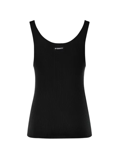 PINKO ribbed-knit tank top Black 107376A3FY
