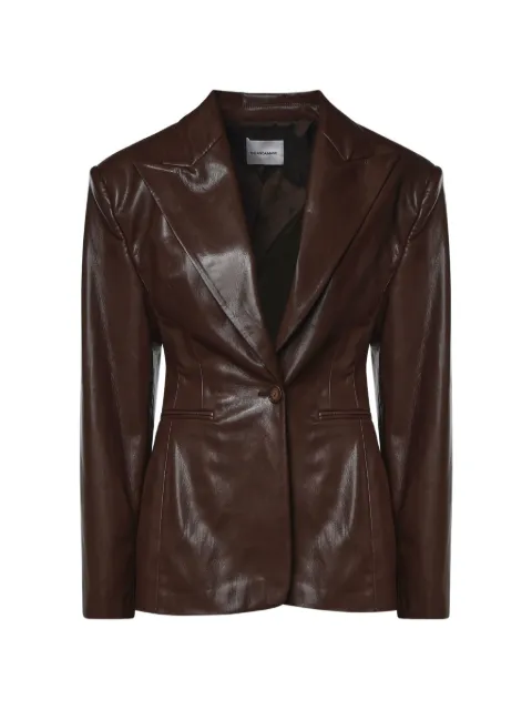 THE ANDAMANE single-breasted peaked-lapel blazer Brown T203018ATNP152