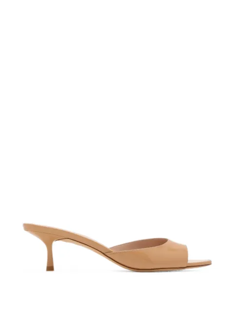 Stuart Weitzman Lexington patent-finish sandals Neutrals SO180