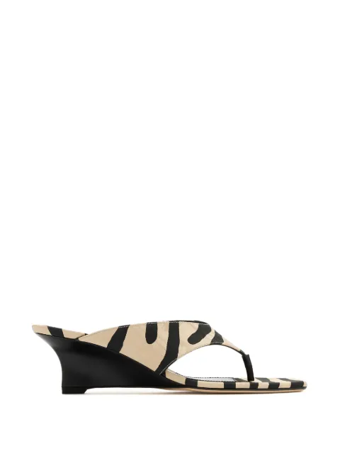 Stuart Weitzman zebra-print wedge sandals Neutrals SO300