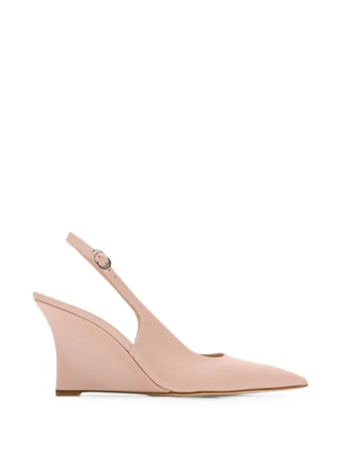 Stuart Weitzman patent-leather slingback sandals Neutrals SO162