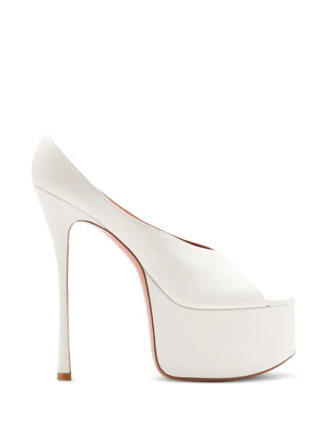 Amina Muaddi Anok 155 plateau slippers White 17S366503ANO