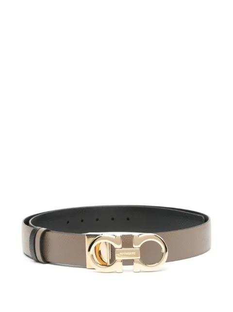 Ferragamo reversible and adjustable Gancini belt Brown 715198