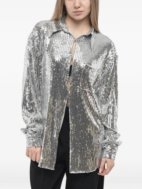 Giuseppe Di Morabito sequin-embellished shirt Silver 02PSTO2440228391