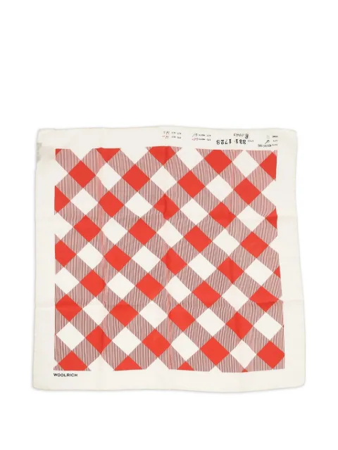 Woolrich Buffalo check silk scarf Red CFWWAC0074FRUT1981