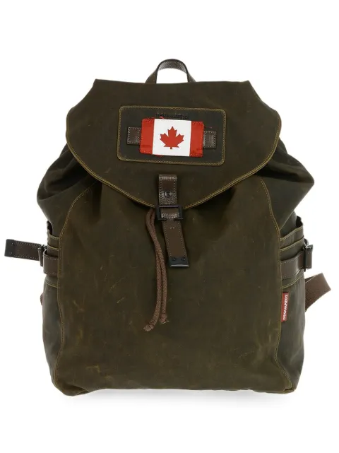 DSQUARED2 Flag-patch side-pocket backpack Brown S82BPM0110SJ003076408062