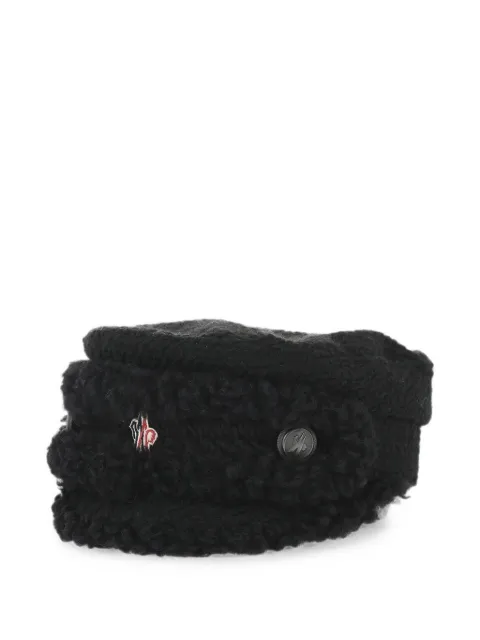 Moncler Après-Ski faux-shearling Breton hat Black 3B000055990S999