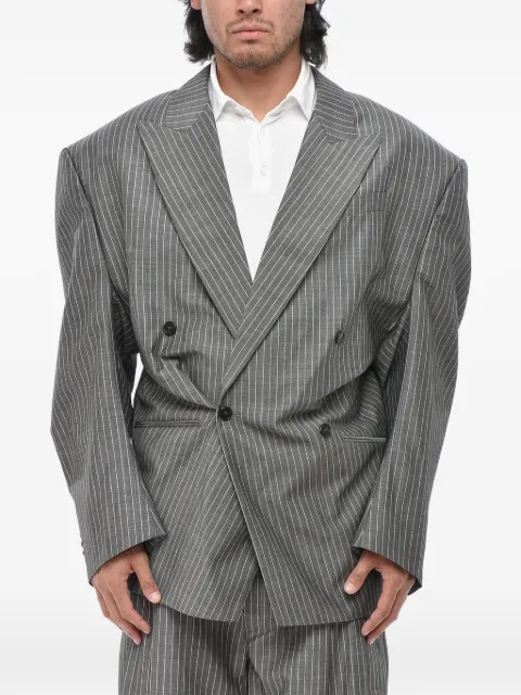 Hed Mayner pinstriped double-breasted jacket Grey HMMY15003AHY084X030