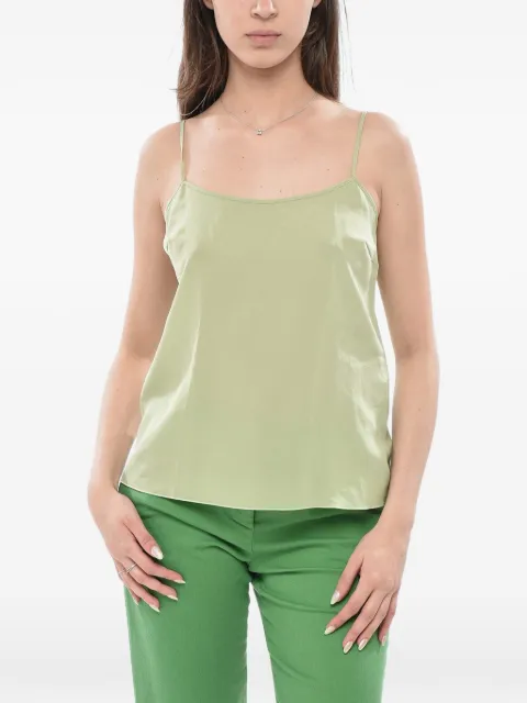 Ermanno Scervino sleeveless silk tank top Green D462L754VKX56