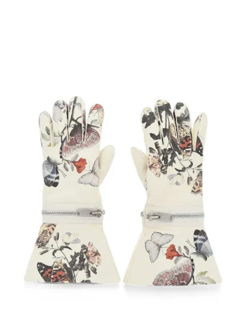 Undercover modular-printed leather gloves Neutrals UC2E4G013IVO