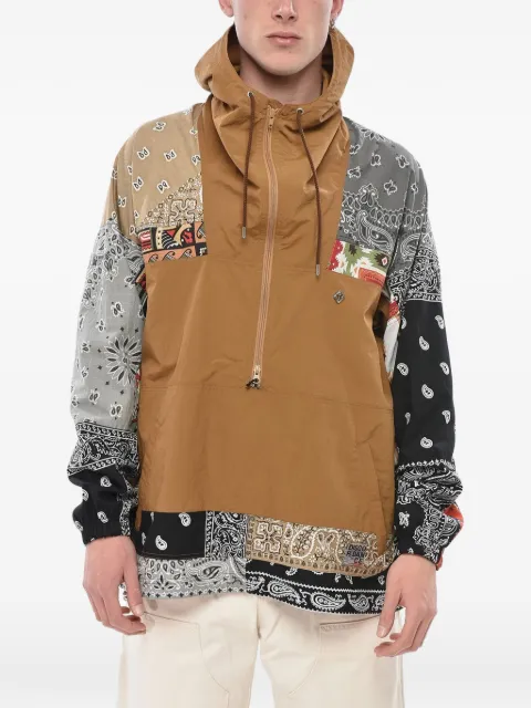 Children Of The Discordance bandana-patchwork jacket Brown COTDPO025BEIGE