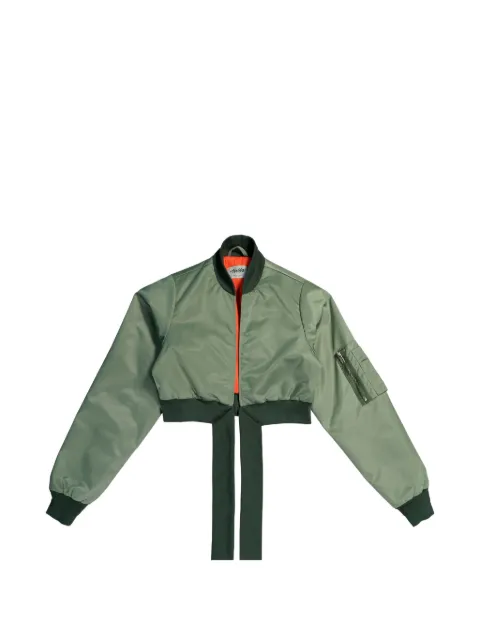 AWGE wrap-design cropped bomber jacket Green AS6SWB01APT2160640