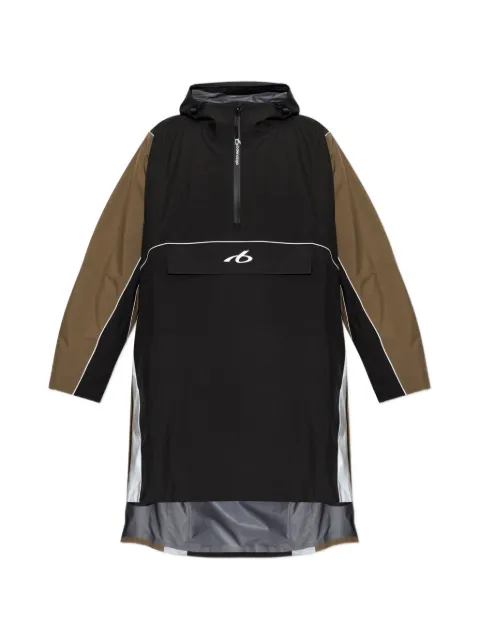 Balenciaga logo-print colour-block hoodie Black A001YZTUO41