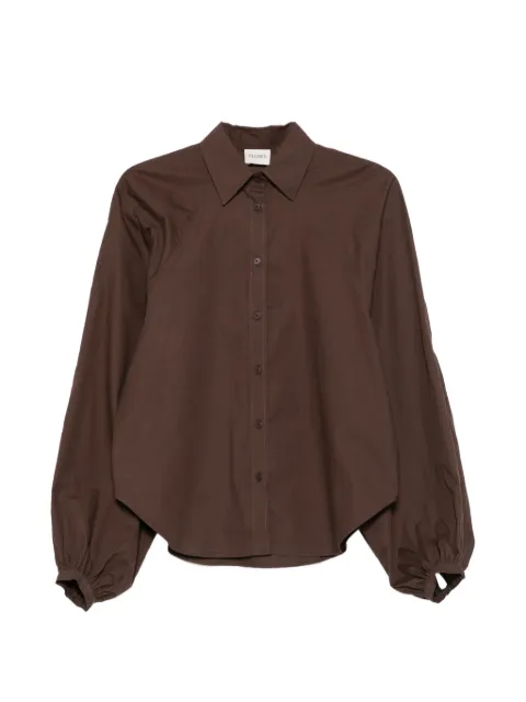 Closed balloon-sleeve shirt Brown C9412625C22