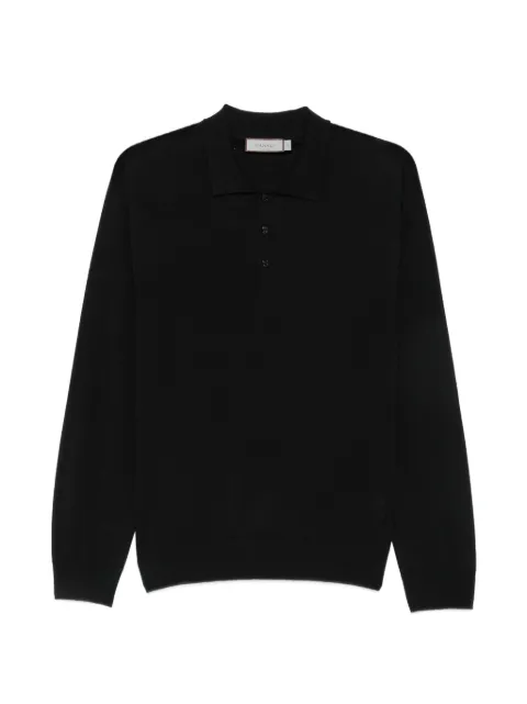 Canali long-sleeve polo shirt Black MK02353C1123