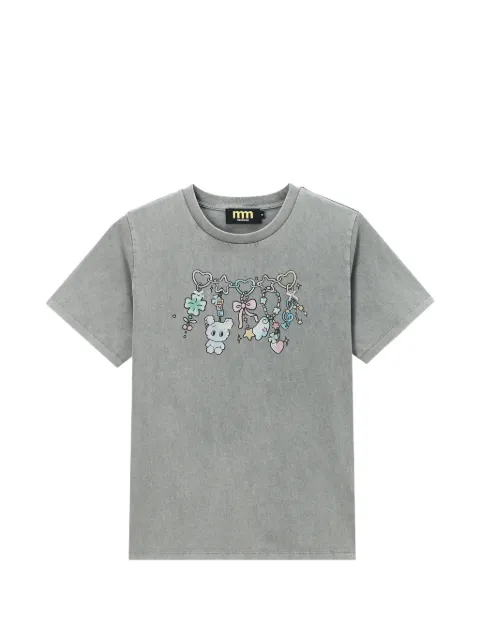 Mini Cream graphic-print T-shirt Grey 6UM661A