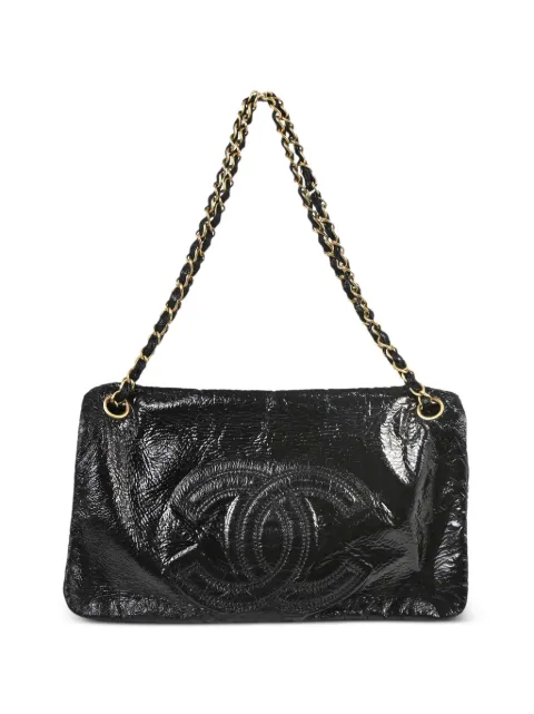CHANEL Pre-Owned 2007 CC Rock and Chain shoulder bag Black KQ01472