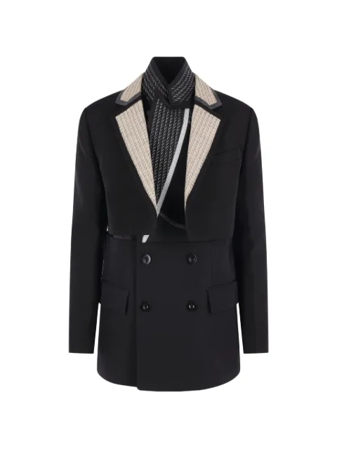 sacai double-breasted blazer Black 2608561