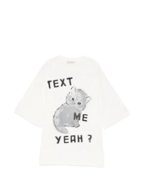 Joshua Sanders Magda Text-me T-shirt Neutrals JS36B4618
