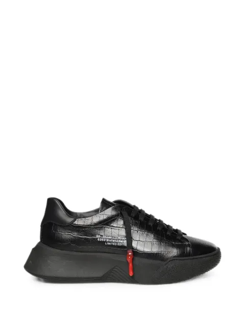 Giuliano Galiano Nemesis 2 crocodile-effect sneakers Black NEMESIS2