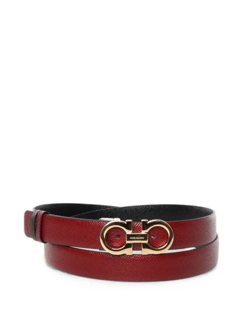 Ferragamo Gancini-buckle reversible belt Red 780393