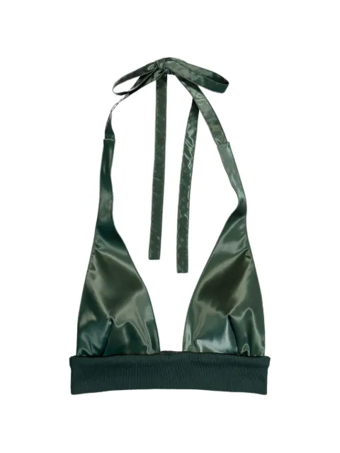 AWGE halterneck satin-finish bra Green AS6SWU02APT2166640