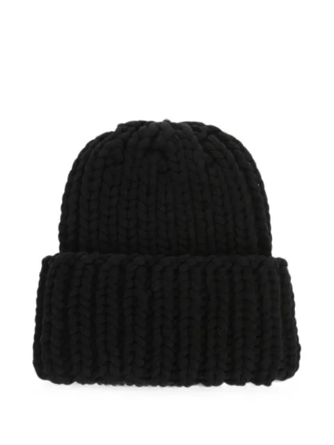 Max Mara wool-blend solid beanie with crystal Black PICO000726