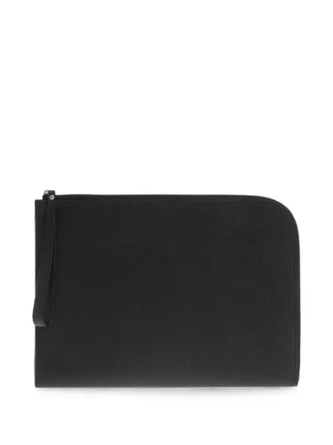 Valextra leather zip-around clutch bag Black MBML0074028LRD99NN24