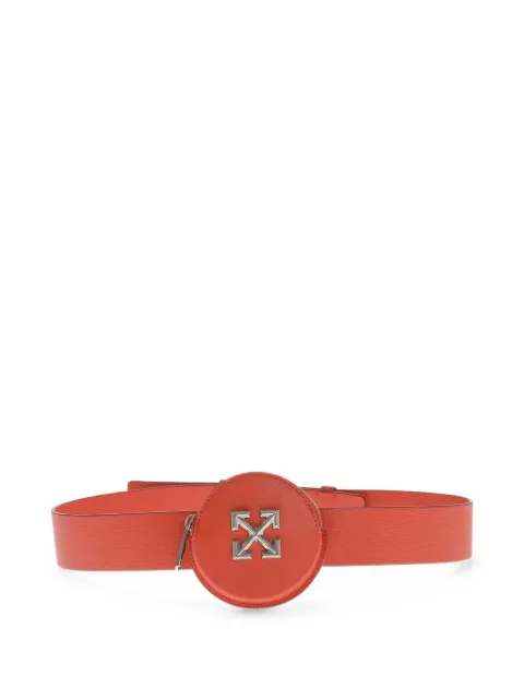 Off-White leather belt with coin pocket Red OWNK002F21LEA0012500