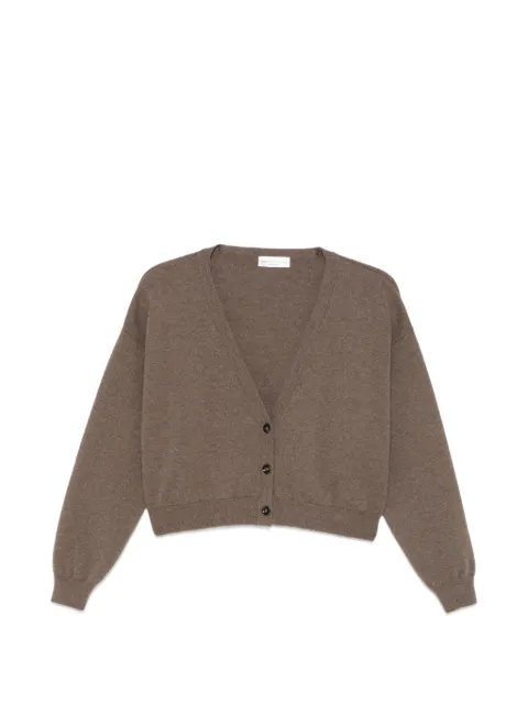Roberto Collina fine-knit V-neck cardigan Brown 263FXB20510