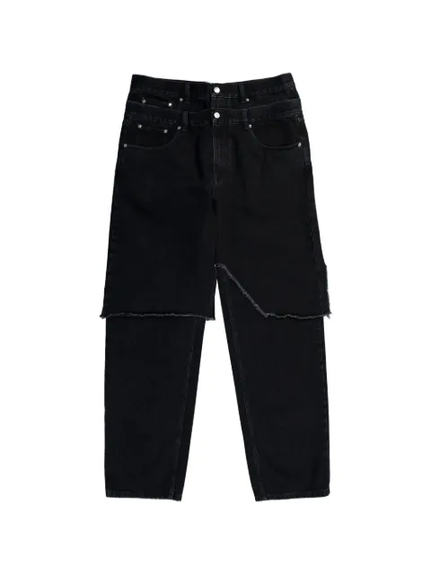 AWGE double-layer frayed jeans Black AS6SMT16APT2219991