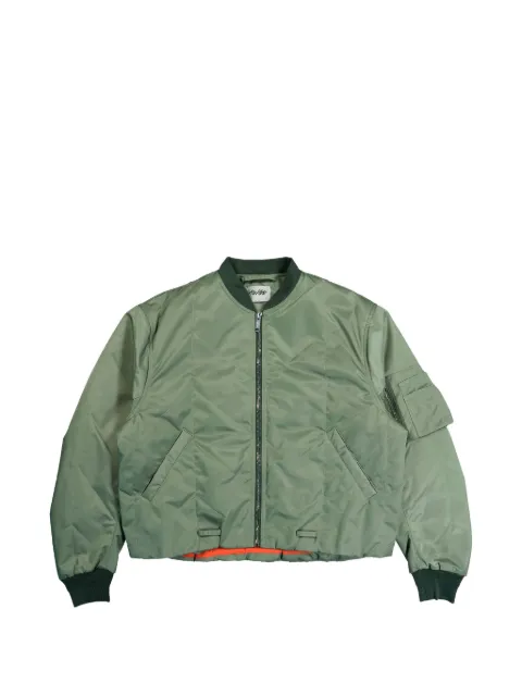AWGE geometric quilted bomber jacket Green AS6SMB02APT2160640
