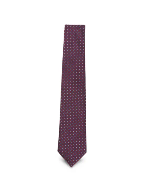 Emporio Armani geometric-pattern silk tie Red EM001344TE22401