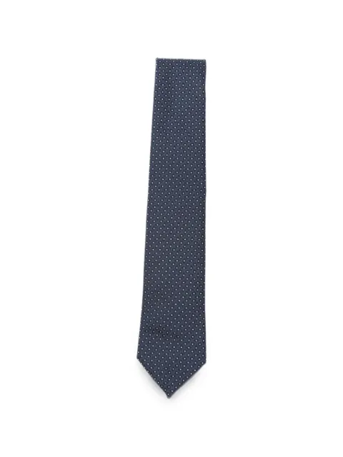 Emporio Armani geometric-pattern silk tie Blue EM001344TE22401