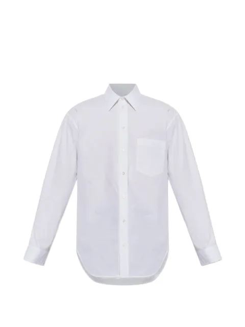 Balenciaga logo-embroidered pocket shirt White A001ZITRM28