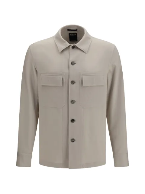 Zegna button-up cashmere overshirt Neutrals RE8V46SOT6B926G