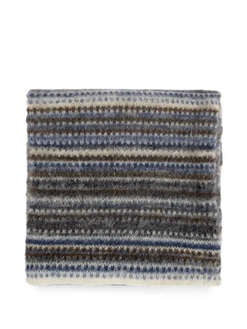 MARANT Mouna fair isle-knit scarf Blue EC152MHAD3D02J