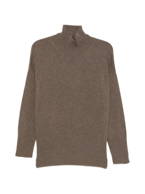 Roberto Collina ribbed-trim high-neck sweater Brown 263FXB40503