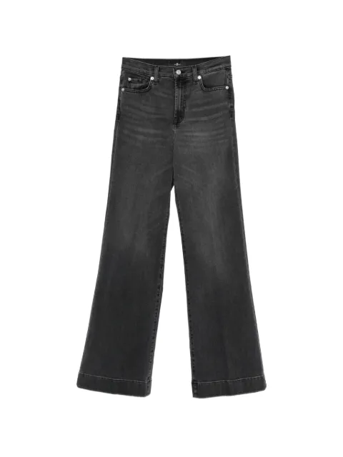 7 For All Mankind Modern Dojo faded-effect wide-leg jeans Black 7U330C32
